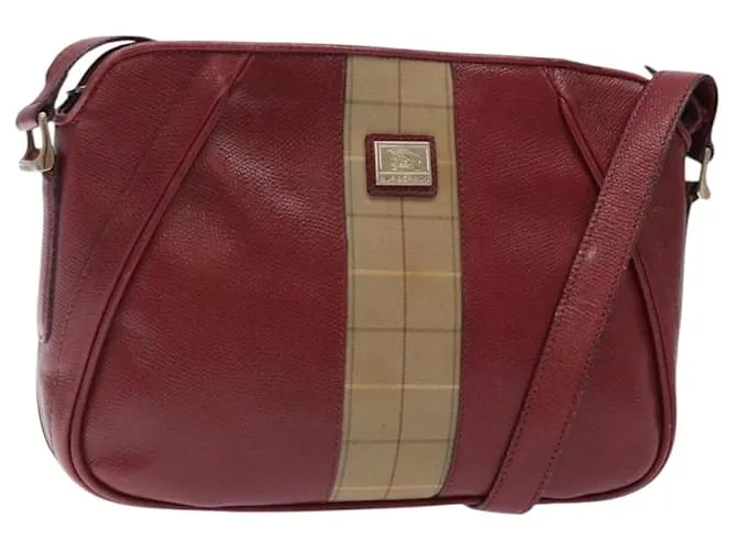 Autre Marque Borsa a Spalla Burberrys in Pelle Rossa e Oro Auth bs28022 Rosso D'oro