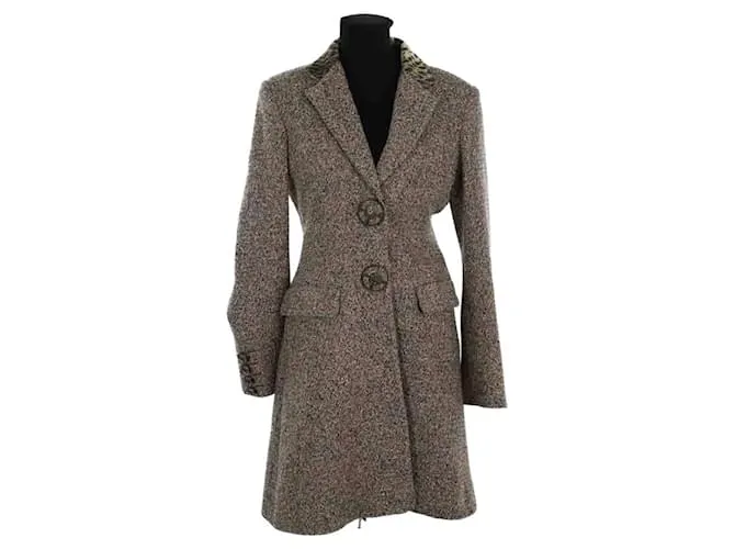 Roberto Cavalli Cappotto di lana beige