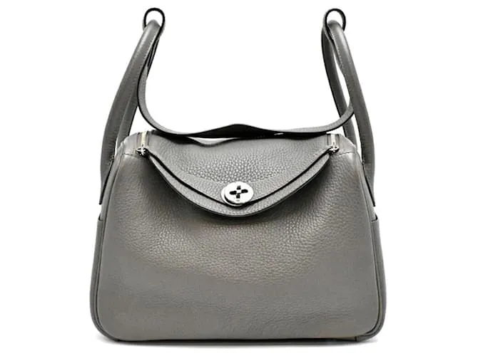 Borsa Hermès Lindy 26 Marrone Grigio