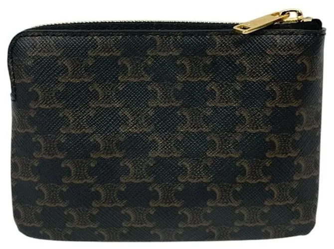 Céline Portamonete e porta carte Celine Triomphe Nero