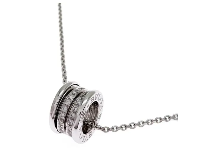 Bulgari Collana Bvlgari B.zero1 con diamante in oro bianco 18K