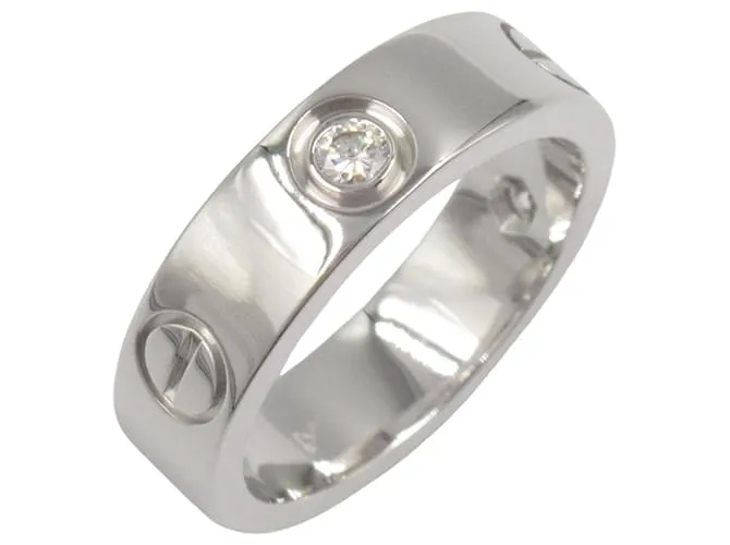 Anello Cartier Love 3PD in oro bianco 18K con diamanti D'oro