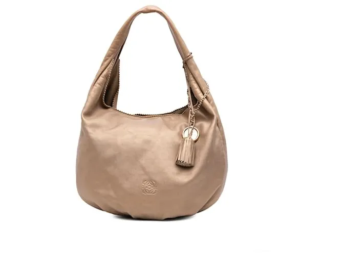 LOEWE Borsa Hobo in Nappa con Anagramma Oro e Frange D'oro