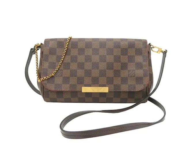 Borsa a Spalla Louis Vuitton Favorite PM Marrone Damier ebene