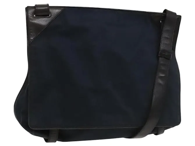 Autre Marque Borsa a Spalla Bottega Veneta Cotone Blu Navy 113038 Auth 129164