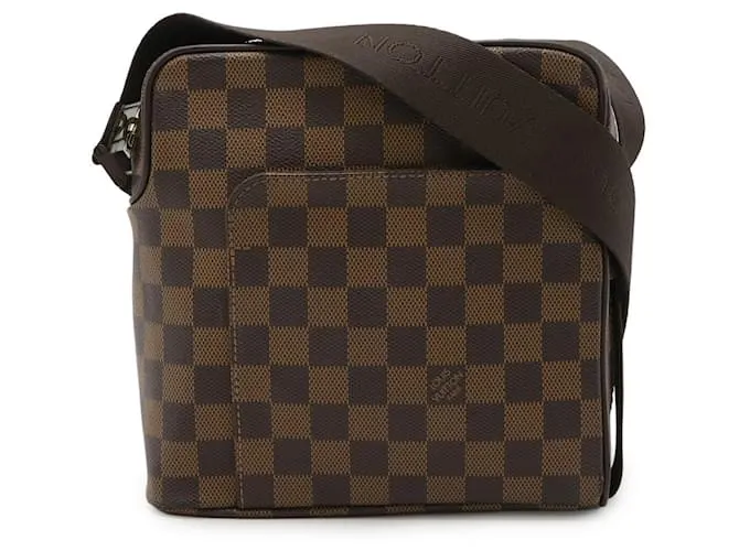 Borsa a Spalla Pochette Damier Olaf PM Louis Vuitton Marrone Damier ebene