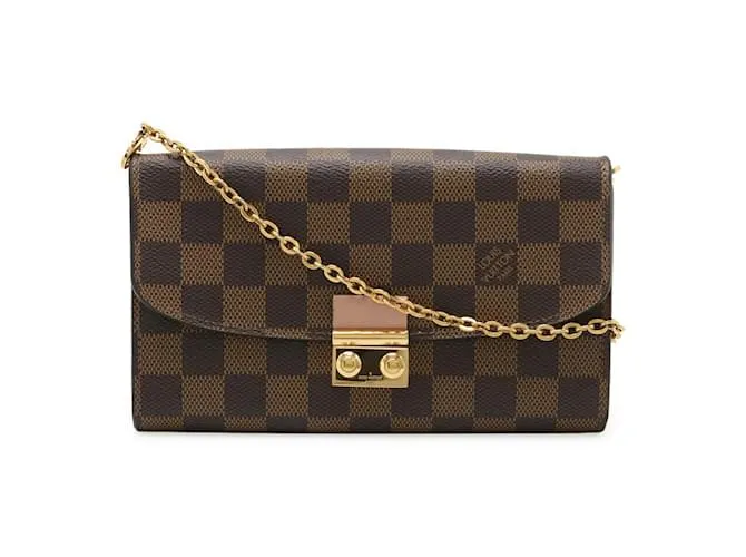 Borsa a spalla portafoglio Croisette in damier Louis Vuitton Rosa