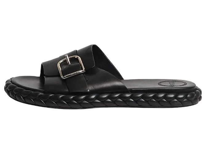 Chloé Infradito con suola intrecciata nera - taglia EU 38 (UK 5) Nero