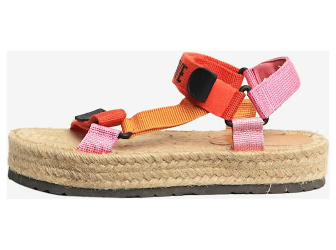 Loewe Sandali piatti espadrillas arancioni - taglia EU 37 (UK 4) Arancione