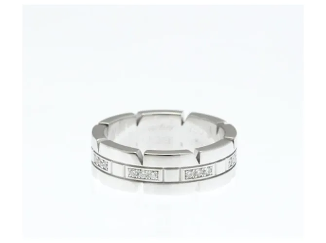 Anello in diamante Cartier Tank Française Argento