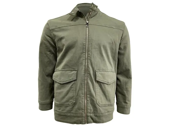 Giacca Henry Stretch Anine Bing in cotone verde Verde oliva