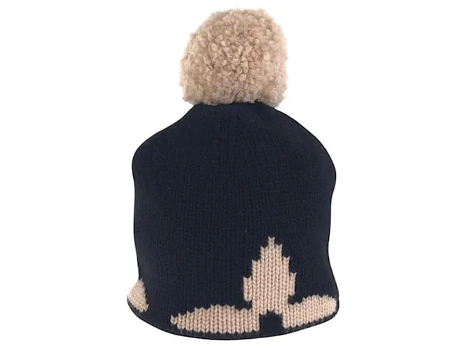 Cappello in lana lavorato a maglia Morningram Louis Vuitton Nero