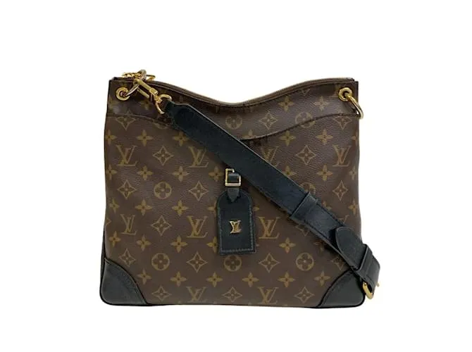Borsa a Spalla Monogram Odeon NM PM di Louis Vuitton Marrone Nero Monogramma