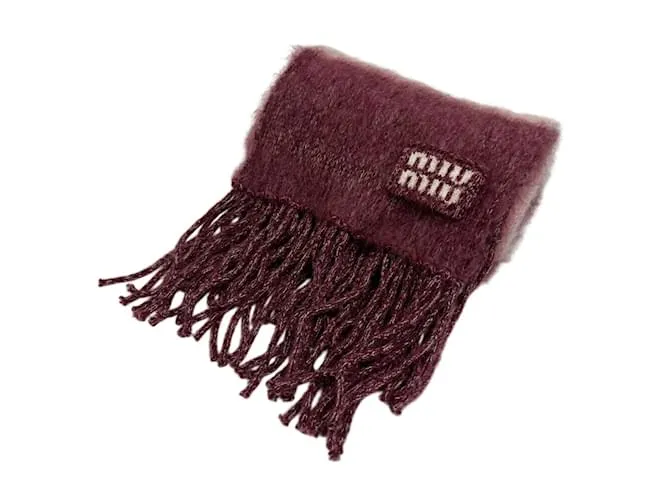 Sciarpa spessa e morbida rosa Miu Miu