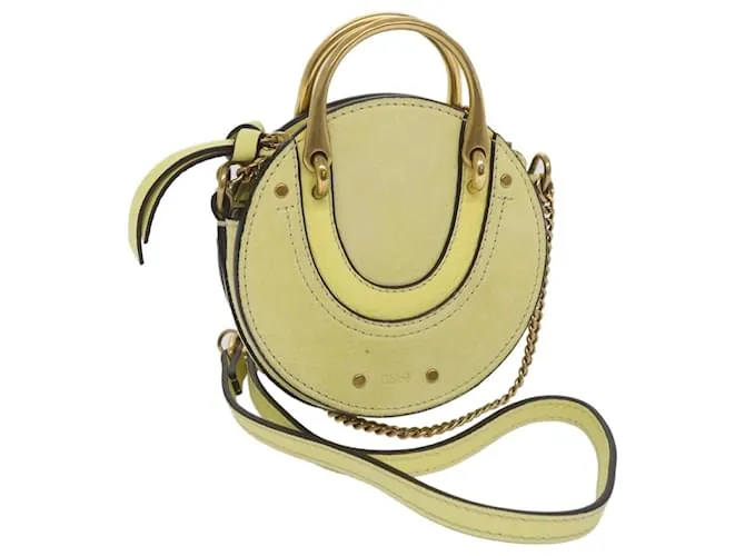 Chloé Borsa a Mano Chloe Pixy in Pelle Suede 2 in 1 Gialla Auth 65664V Giallo