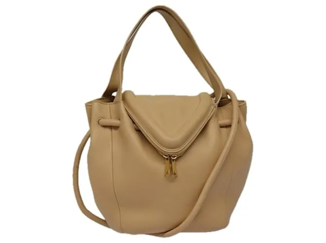 Autre Marque BOTTEGA VENETA Borsa a mano in pelle 2 in 1 Beige Auth hk1443V