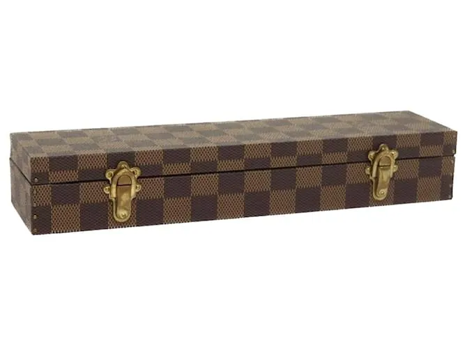 ASTUCCIO PER OROLOGI Damier Ebene LOUIS VUITTON Auth yk8757SV