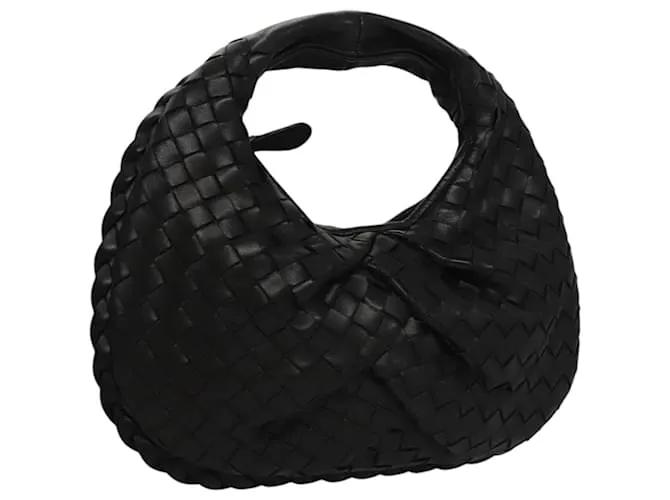 Autre Marque BORSA MINI HOBO IN PELLE INTRECCIATO NERA BOTTEGA VENETA 189227 Auth yk17218AM Nero