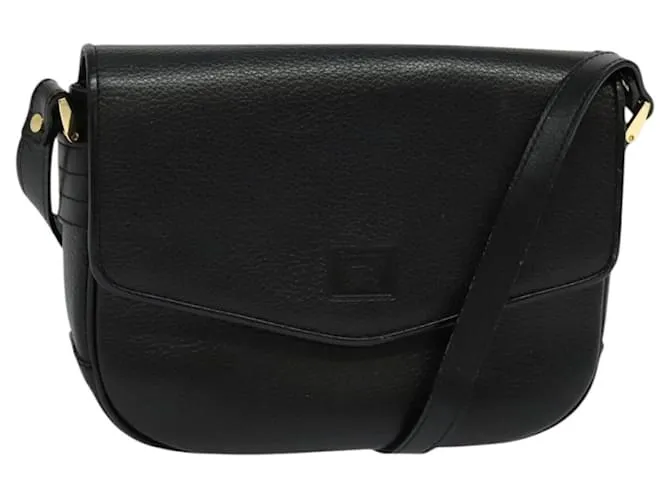 Autre Marque Borsa a Spalla Burberrys in Pelle Nera e Oro Auth ep9691 Nero D'oro