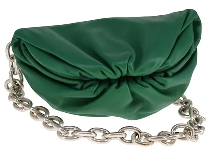 Autre Marque Borsa a Spalla in Pelle Bottega Veneta con Catena Verde Auth 111467V