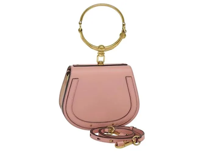 Chloé Borsa a mano Chloe Nile in pelle 2 in 1 rosa oro Auth 113735V D'oro