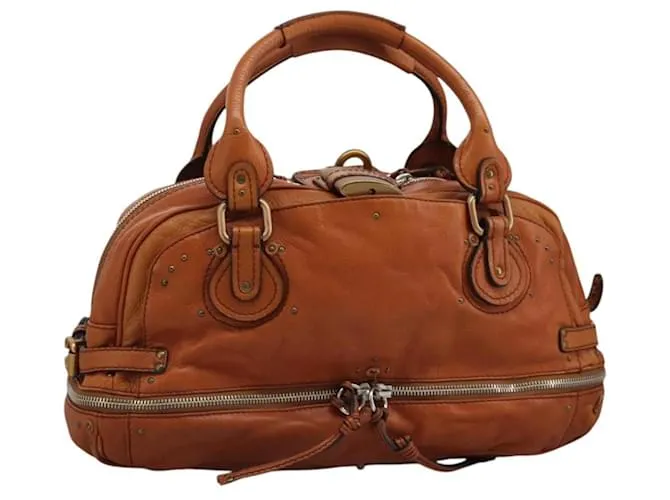 Chloé Borsa a mano Chloe Paddington in pelle marrone Auth am7626V