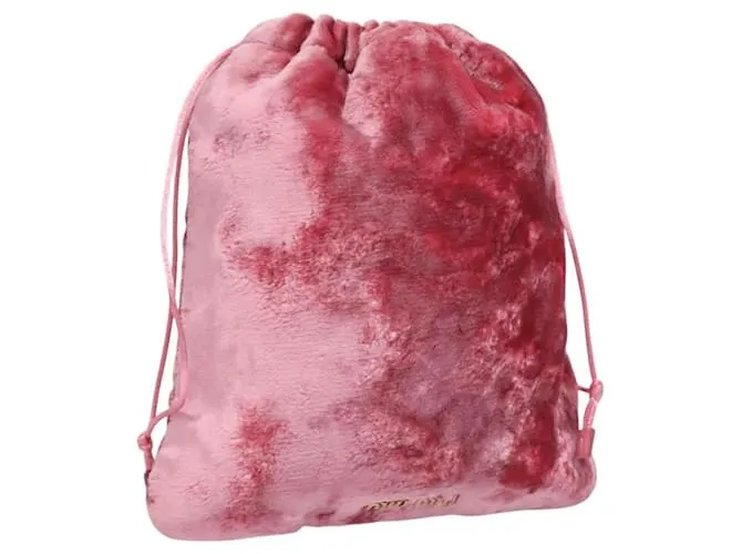 Pochette in Velluto Rosa Autentica 113113V Miu Miu