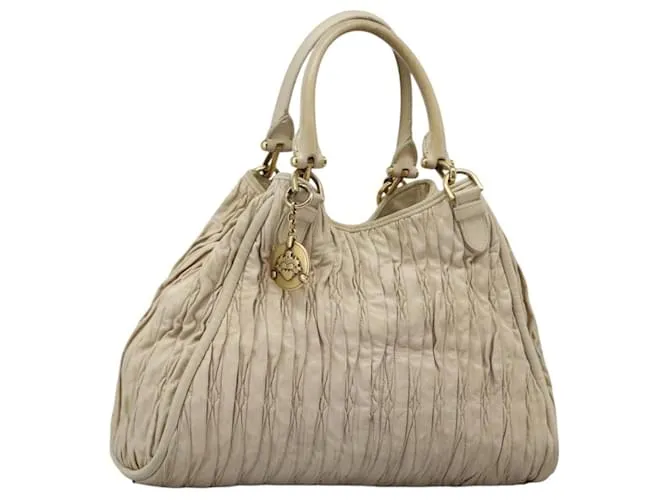 BALLY Borsa Tote in Pelle Beige Oro Auth am8137 D'oro