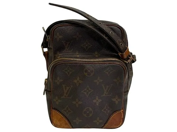 Borsa a Spalla Pochette Monogram Louis Vuitton Marrone