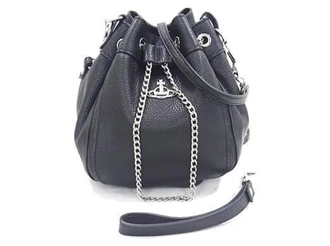 Borsa a Spalla Piccola Chrissy di Vivienne Westwood Nero