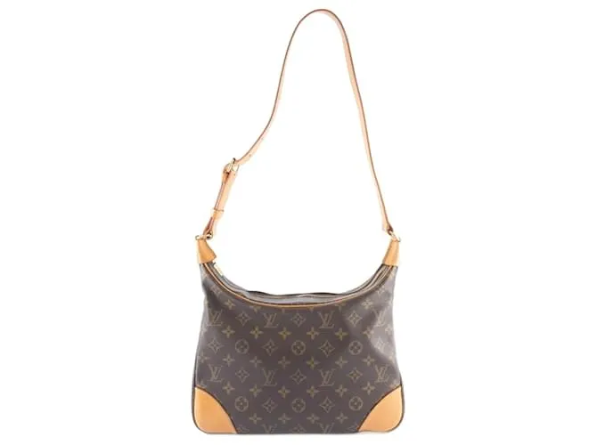 Borsa a Spalla Boulogne 30 Louis Vuitton Marrone Monogramma