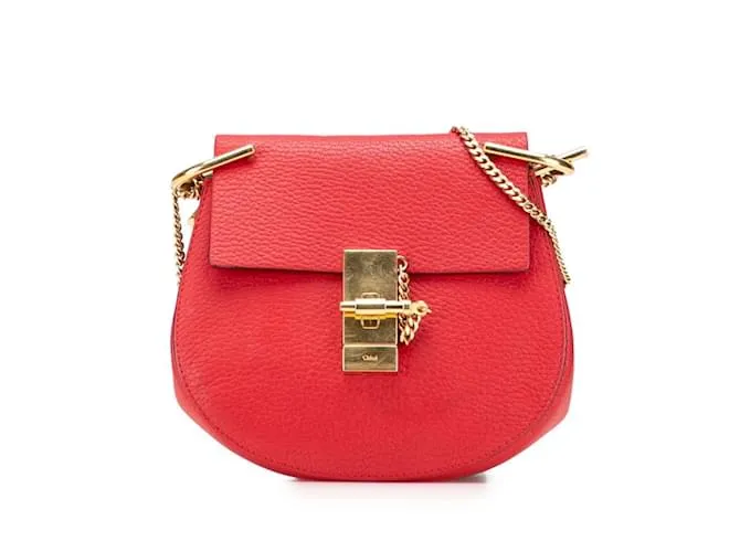 Borsa a tracolla Chloé Drew con catena Rosso