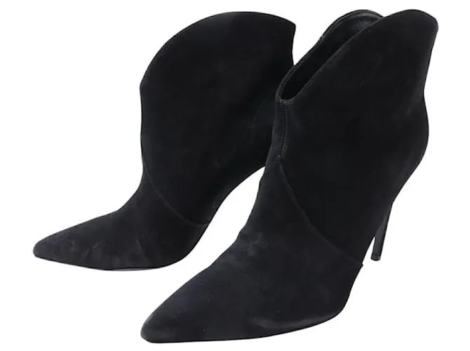 STIVALI LOU BIKER SAINT LAURENT 40 IN CAMOSCIO NERO