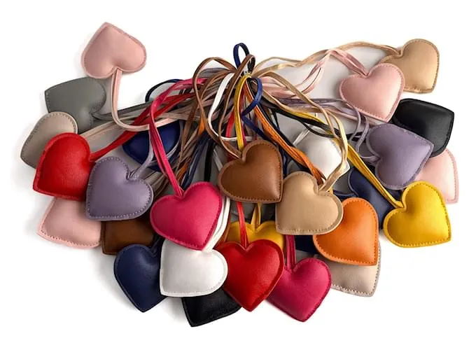 Autre Marque Charm Cuore in Pelle Multicolore