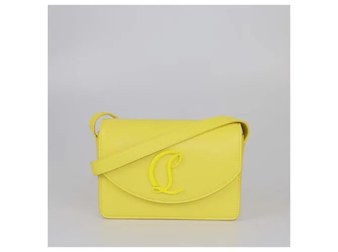 Borsa a tracolla Queen Small Loubi54 gialla Christian Louboutin Giallo