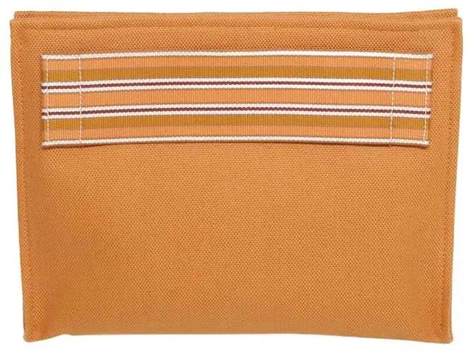 Loro Piana Pochette con zip stampata in ocra Rosso