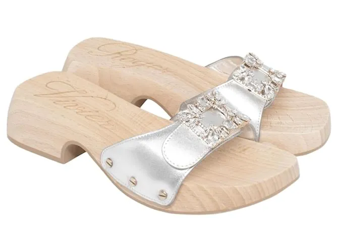 Roger Vivier Mule Argento Viv Decorate