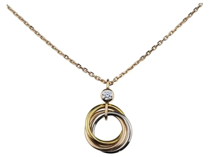 Trinity Cartier Collana Pendente in Diamante Trinità Tre Toni