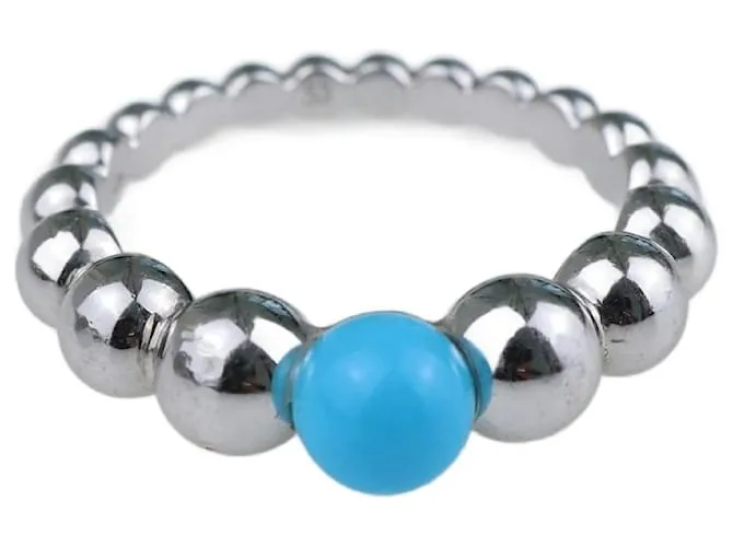 Anello Variation Perlee Coleurs in oro bianco 18K e turchese di Van Cleef & Arpels