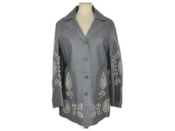 Ermanno Scervino Giacca grigia ricamata Grigio