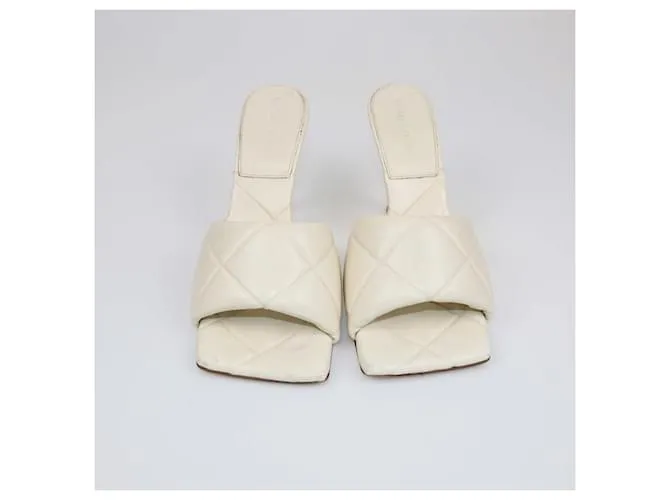 Sandali con tacco Lido bianchi Bottega Veneta Bianco