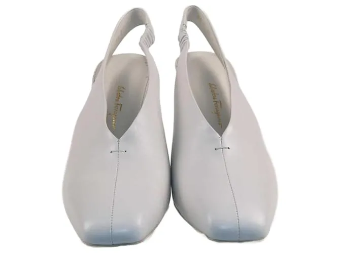 Pumps Sloane Slingback bianchi Salvatore Ferragamo Bianco