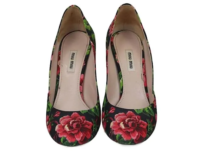 Décolleté stampate floreali multicolori Miu Miu Multicolore