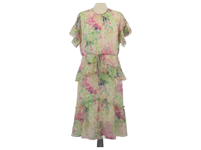 Autre Marque Abito midi con stampa floreale multicolore Marchesa Notte