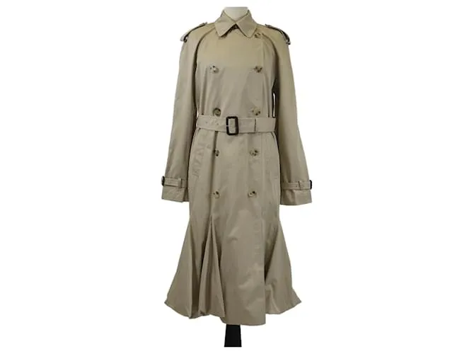 Autre Marque Trench coat khaki doppiopetto con dettagli sulle tasche laterali J.W.Anderson Cachi