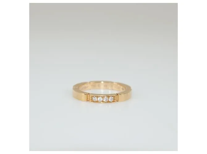 Anello in oro rosa 18K con diamanti Maillon Panther di Cartier, misura 49 D'oro