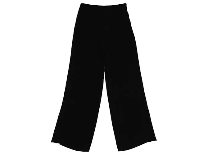 Pantaloni dritti neri/metallizzati Lanvin Nero Metallico