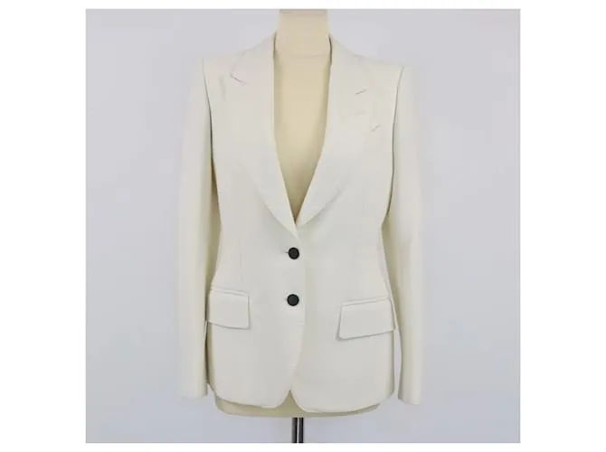 Blazer bianco a un bottone Tom Ford