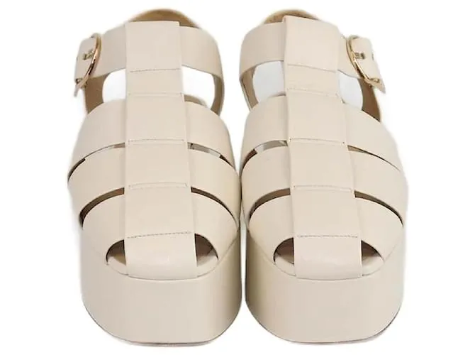 Autre Marque Sandali platform Mila crema di Gabriela Hearst Crudo