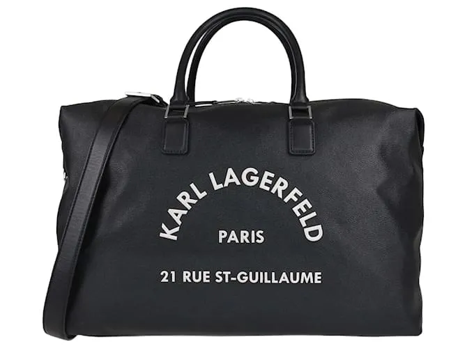 Borsa da viaggio weekender nera Rue St-Guillaume di Karl Lagerfeld Nero